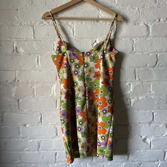 Zara Strapless Floral Mini Dress Summer Size Small - Picture 3 of 5